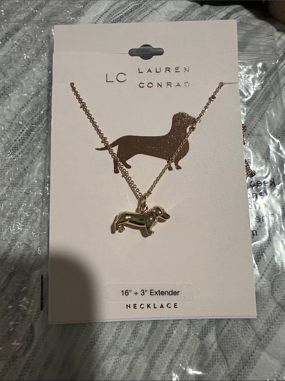 LC Lauren Conrad Gold-tone Dachshund Pendant Necklace